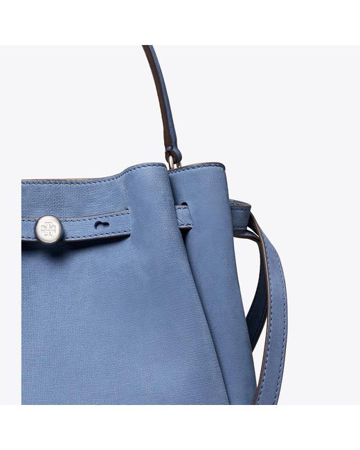 Tory Burch Blue Romy Nubuck Bucket Bag