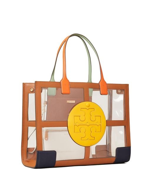 Tory Burch Ella Clear Quadrant Tote Bag | Lyst