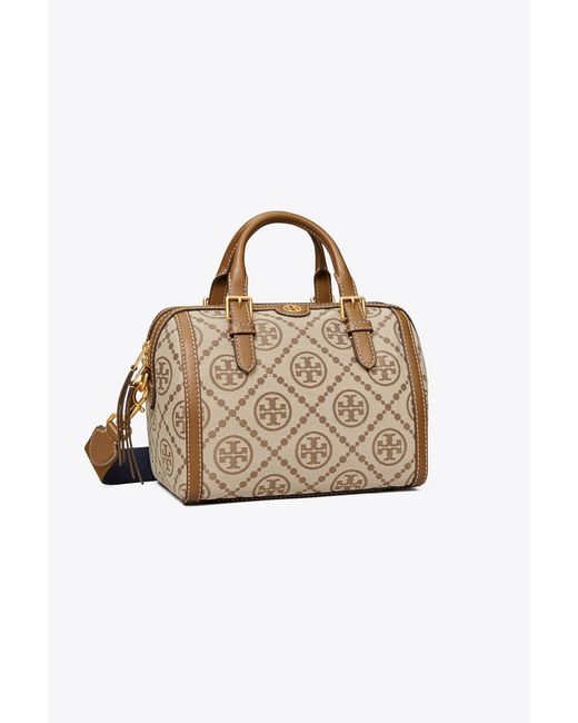 Tory Burch Leather T Monogram Barrel Bag Save 22 Lyst Canada