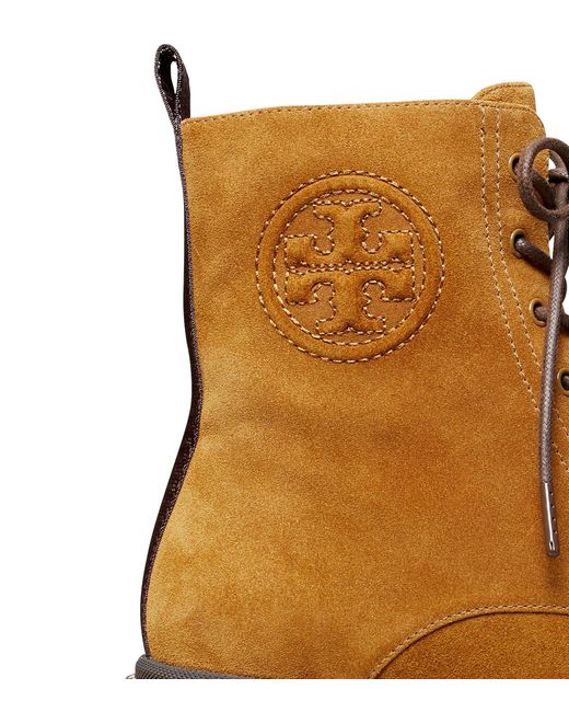 Tory Burch Miller Suede Lug Sole Boot in Brown - Lyst