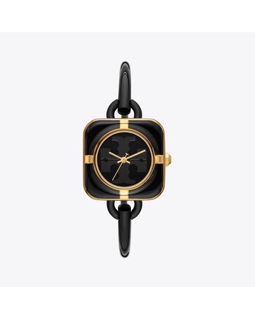 Tory Burch The Miller Black Stainless Steel Bangle Watch
