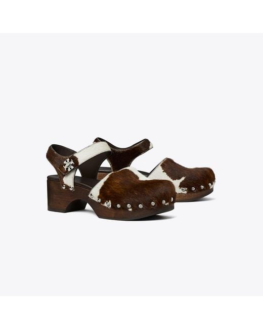 Tory Burch Brown Turnlock Clog