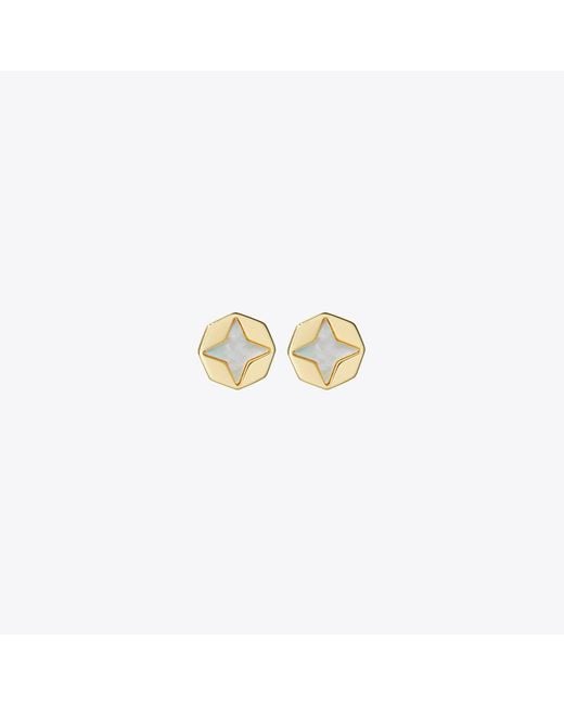 Tory Burch Metallic Forget Me Not Stud Earrings, One Size