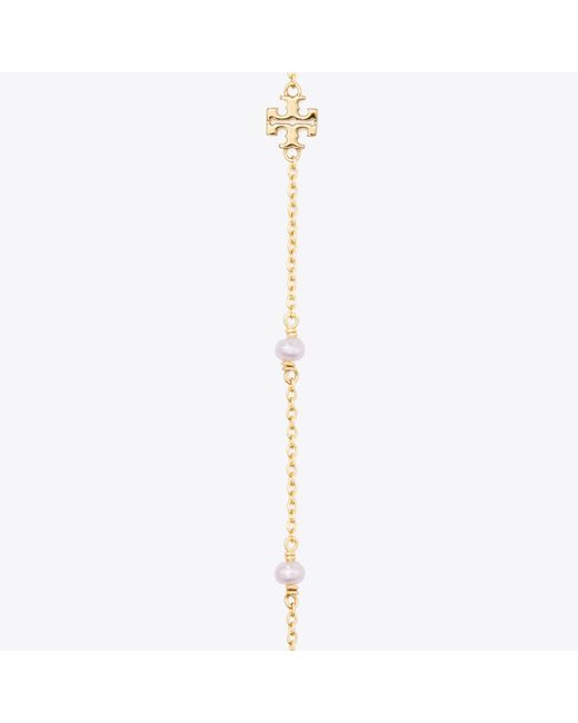 Tory Burch White Moondance Pearl Necklace