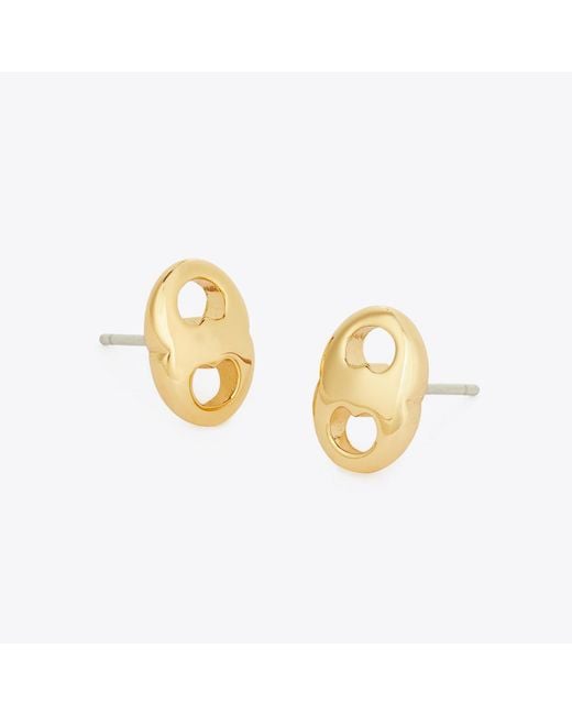 Tory Burch Metallic Gemini Stud Earrings
