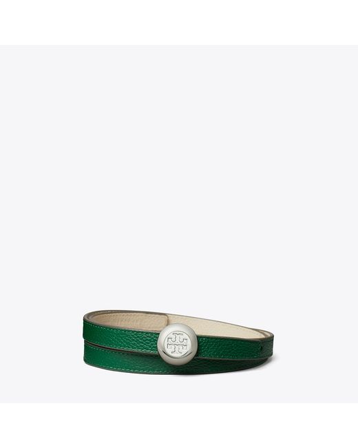 Tory Burch Green Romy Reversible Belt