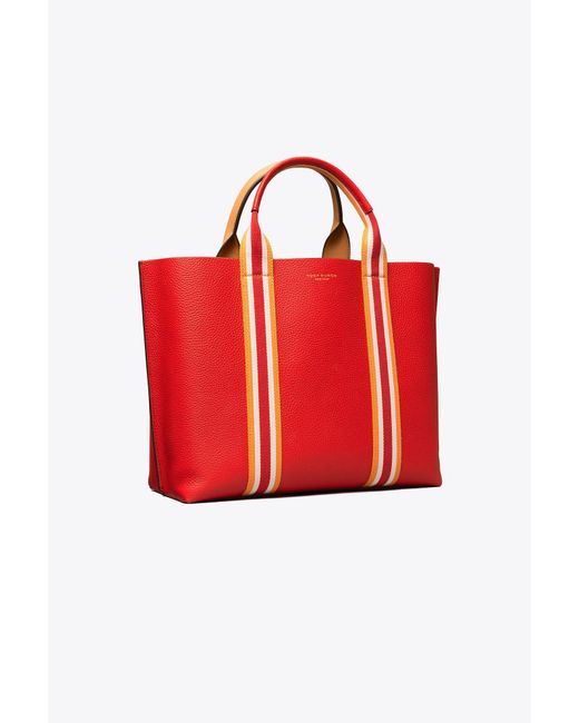 Tory Burch Red Perry High Frequency Triple-compartment Tote