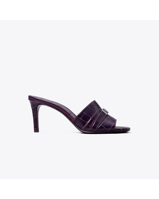 Tory Burch Blue Leelee Heeled Mule