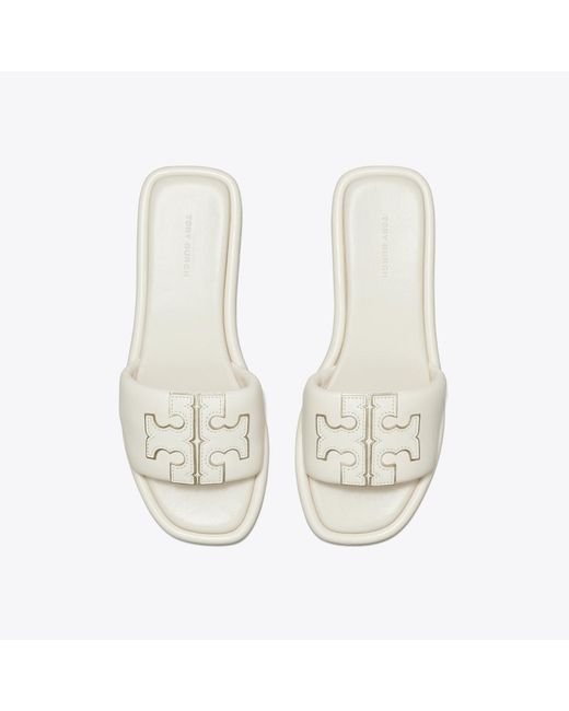 Tory Burch White Double T Sport Slide for men