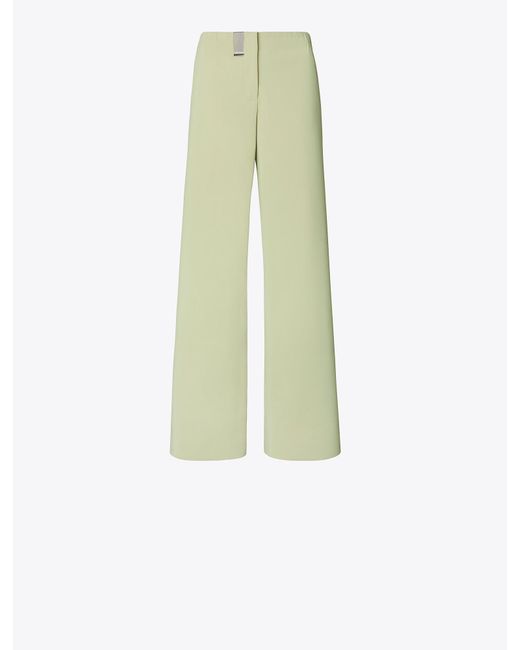 Tory Burch Green Coated Jersey Pant