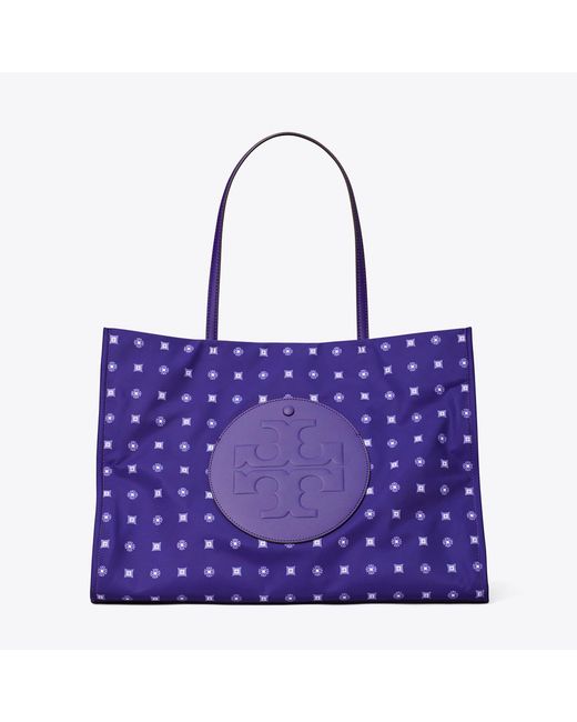 Tory Burch Purple Ella Printed Tote