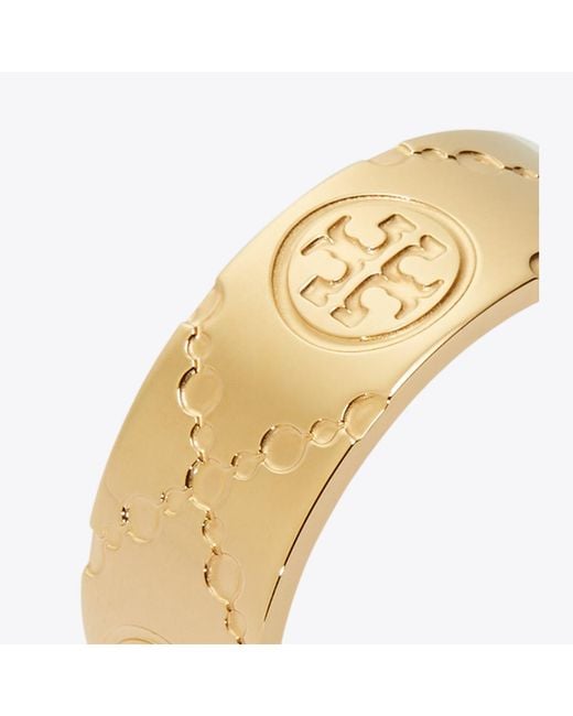 Tory Burch White Damen Icon Ring Mit T-Monogramm
