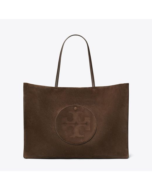 Tory Burch Brown Ella Suede Tote, One Size
