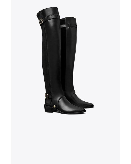 Tory Burch Convertible Knee Boot in Black | Lyst Canada