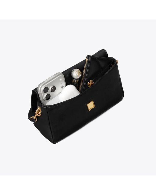 Tory Burch Black Small Charlie Shoulder Bag, One Size