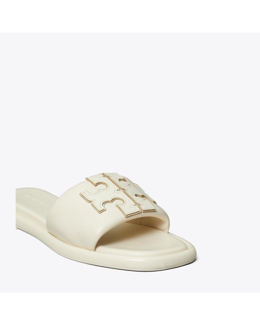 Tory Burch White Double T Sport Slide for men