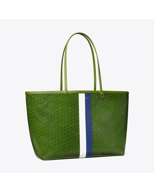 Tory Burch Green Racer Tote