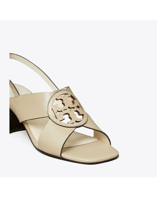 Tory Burch White Miller Heeled Sandal