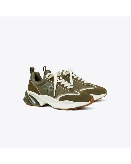 Tory Burch Green Good Luck Trainer