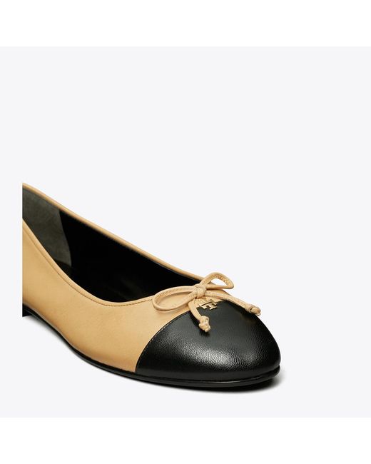 Tory Burch White Cap-Toe Ballet