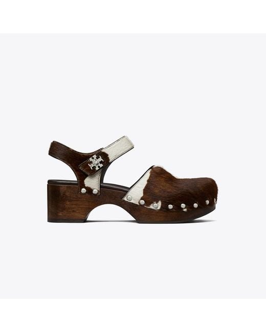 Tory Burch Brown Turnlock Clog