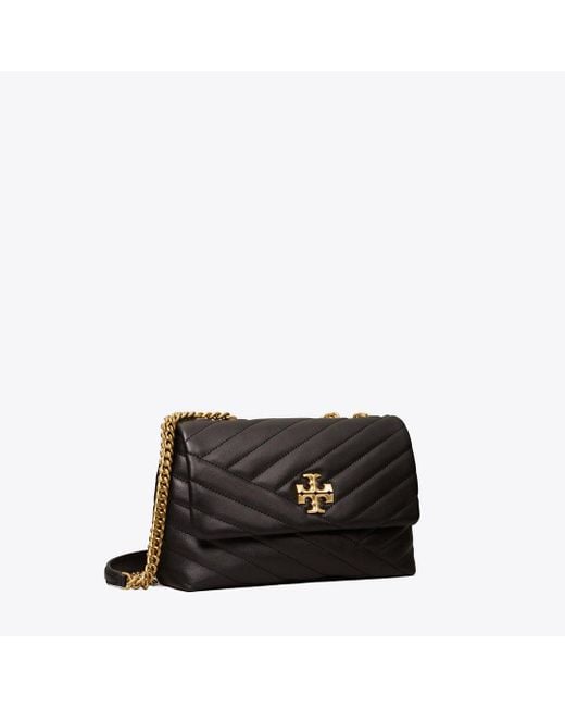 Tory Burch Black Small Kira Chevron Convertible Shoulder Bag