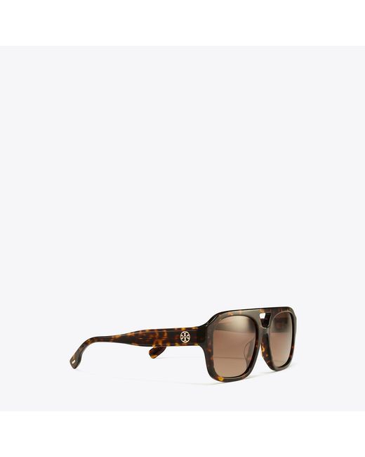 Tory Burch Brown Miller Navigator Sunglasses
