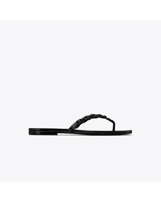 Tory Burch Black Gemini Link Jelly Flip-Flop