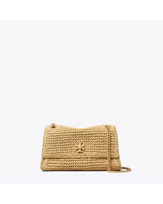 Tory Burch Metallic Mini Kira Turnlock Woven Shoulder Bag, One Size