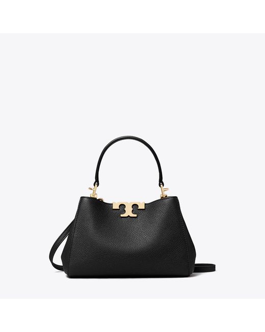 Tory Burch Black Mini Eleanor Soft Satchel, One Size