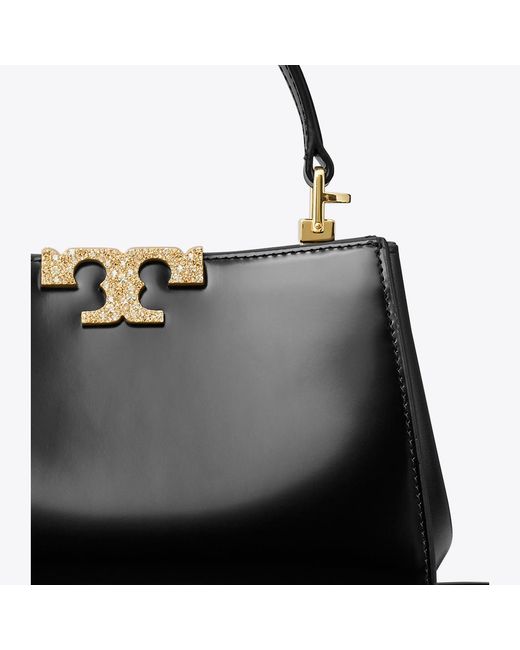 Tory Burch Black Mini Eleanor Pavé Satchel, One Size