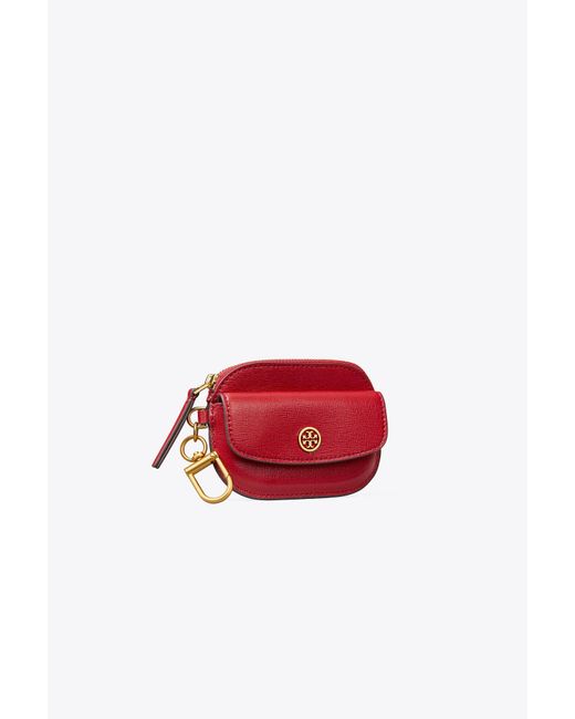Tory Burch Robinson Card Case Key Ring in Red Lyst