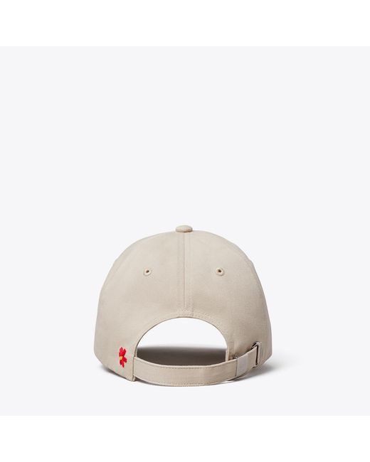 Tory Burch Pink Logo Patch Baseball Cap