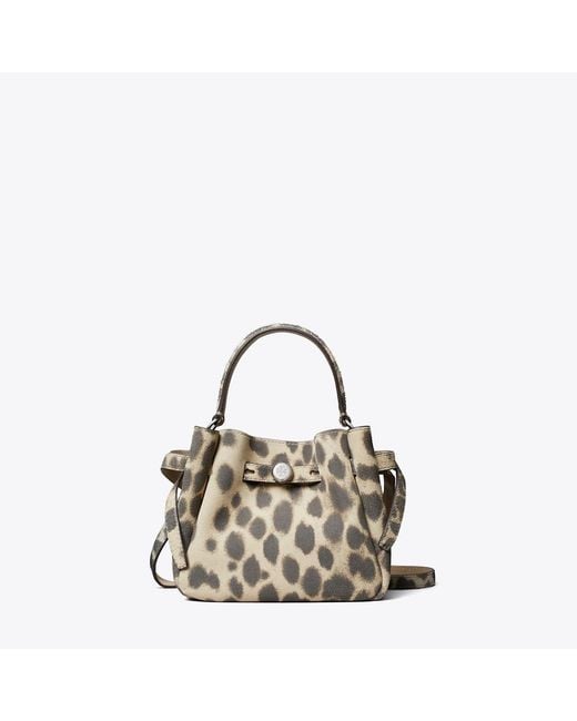 Tory Burch Multicolor Mini Romy Suede Bucket Bag