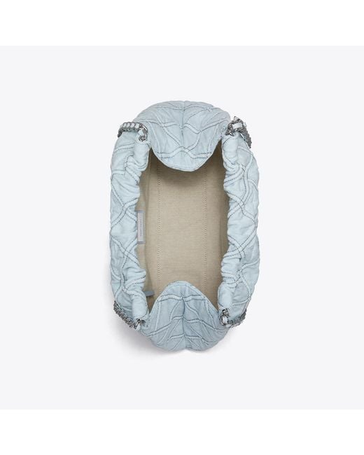 Tory Burch Blue Fleming Soft Denim Hobo Bag, One Size