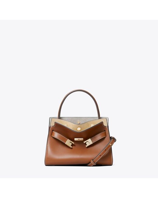 Tory Burch Brown Petite Lee Radziwill Double Bag