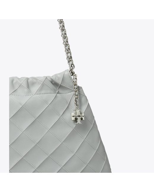 Tory Burch Gray Fleming Soft Hobo Bag, One Size