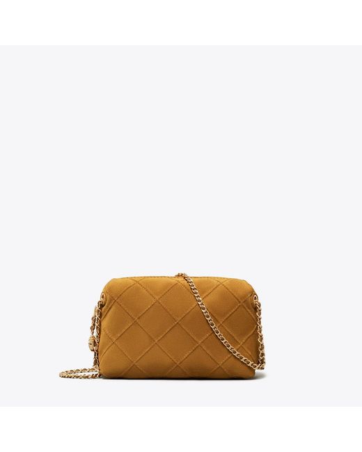 Tory Burch Brown Fleming Suede Soft Crossbody Bag