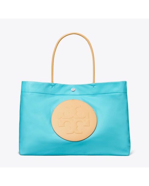 Tory Burch Blue Ella Twist Reversible Tote