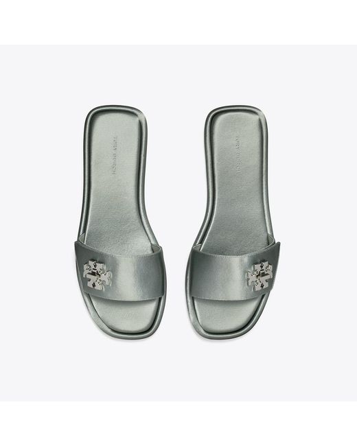 Tory Burch Green Turnlock Slide
