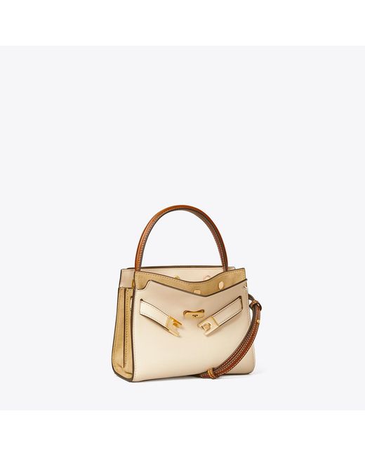 Tory Burch Metallic Petite Lee Radziwill Double Bag, One Size