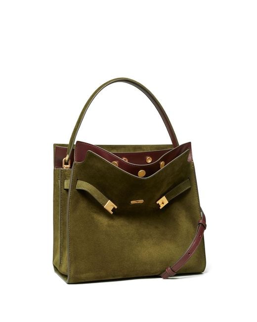 Tory Burch Lee Radziwill Double Bag in Green