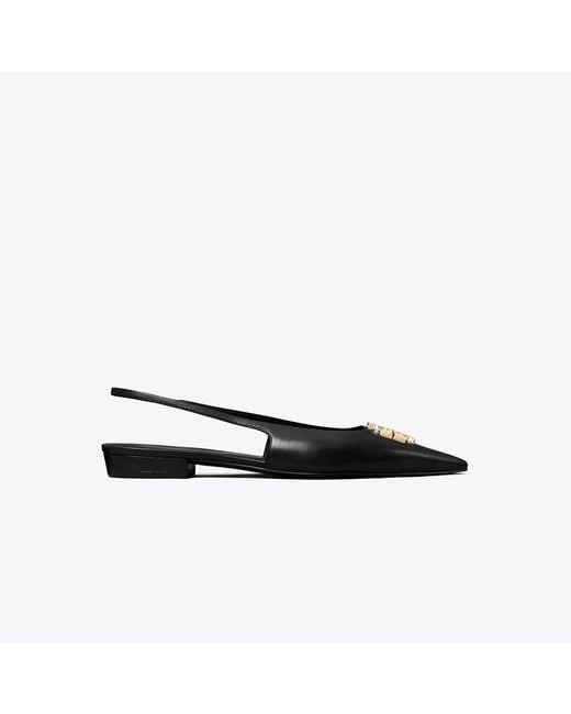 Tory Burch Black Eleanor Slingback Flat
