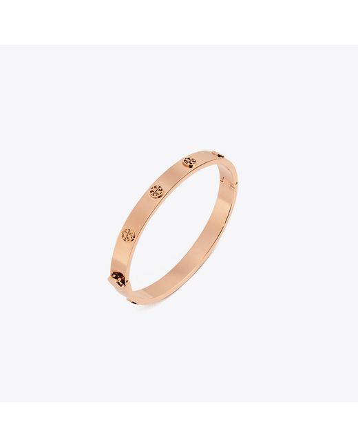 Tory Burch White Icon Hinge Bracelet