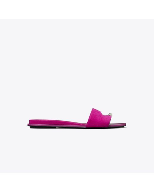 Tory Burch Purple Pierced Slide