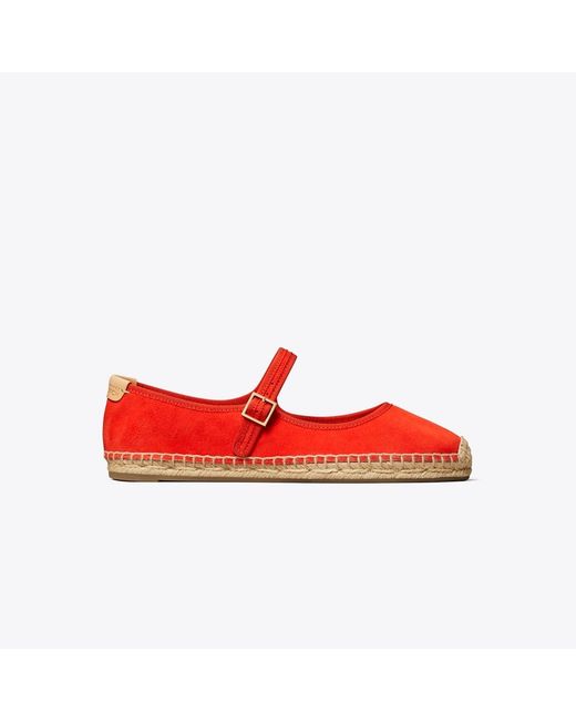 Tory Burch Red Mary Jane Espadrille