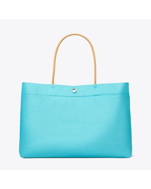 Tory Burch Blue Ella Twist Reversible Tote