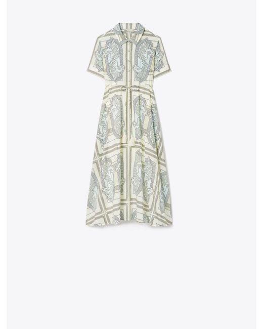 Tory Burch Multicolor Printed Cotton Shirtdress