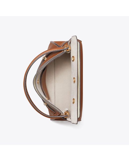 Tory Burch Brown Petite Lee Radziwill Double Bag