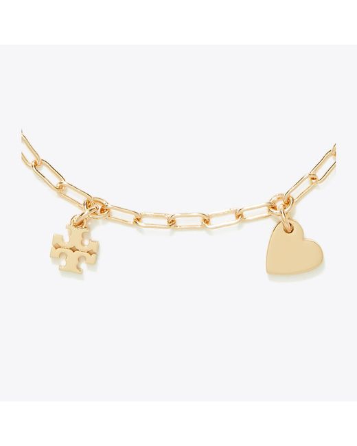 Tory Burch Metallic Curiosity Heart Bracelet